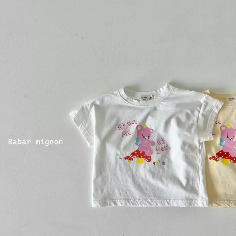 Babar Mignon - Korean Children Fashion - #discoveringself - Mushroon Bear Tee - 2