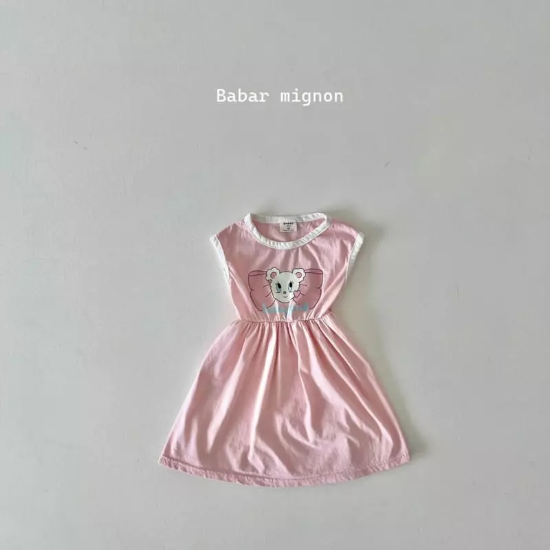 Babar Mignon - Korean Children Fashion - #discoveringself - Ribbon Bear Line One-piece - 8