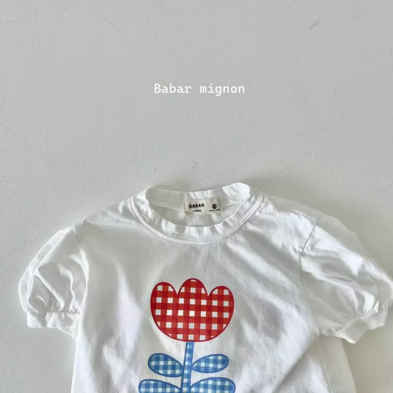 Babar Mignon - Korean Children Fashion - #fashionkids - Tulip Check Frill Top Bottom Set - 7