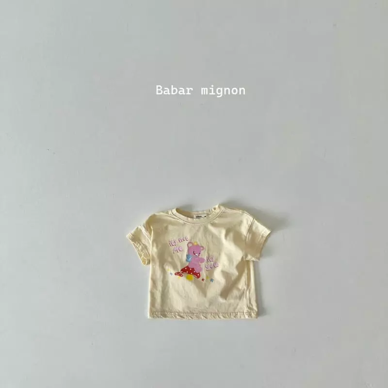 Babar Mignon - Korean Children Fashion - #fashionkids - Mushroon Bear Tee - 4