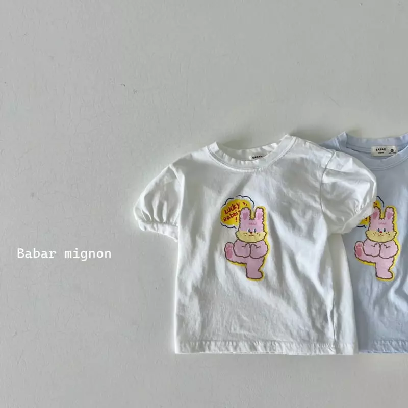 Babar Mignon - Korean Children Fashion - #kidsstore - Luckey Rabbit Tee - 2