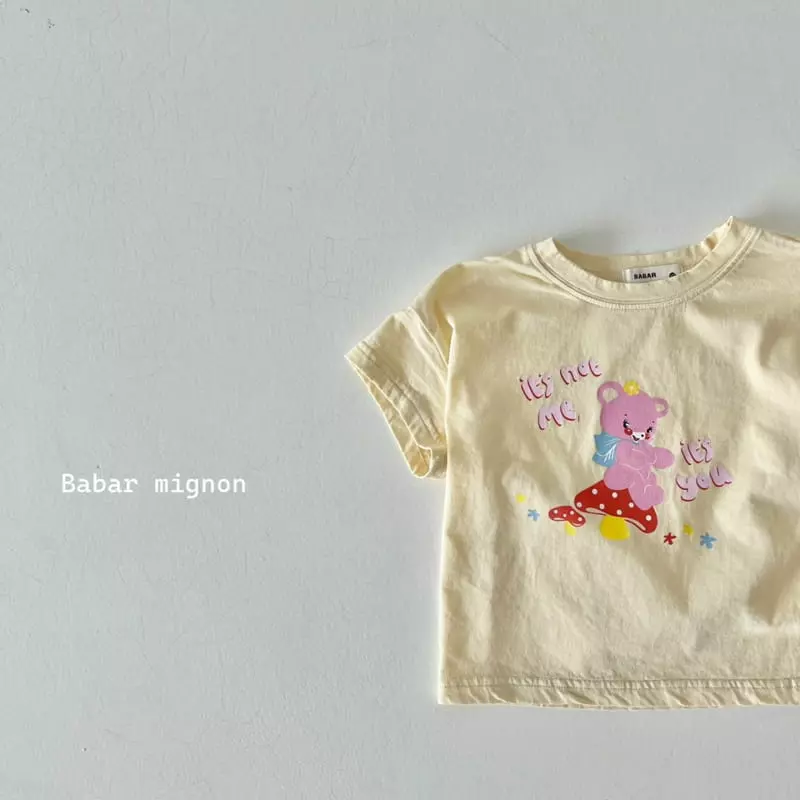 Babar Mignon - Korean Children Fashion - #kidzfashiontrend - Mushroon Bear Tee - 6