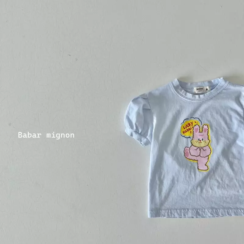 Babar Mignon - Korean Children Fashion - #magicofchildhood - Luckey Rabbit Tee - 6