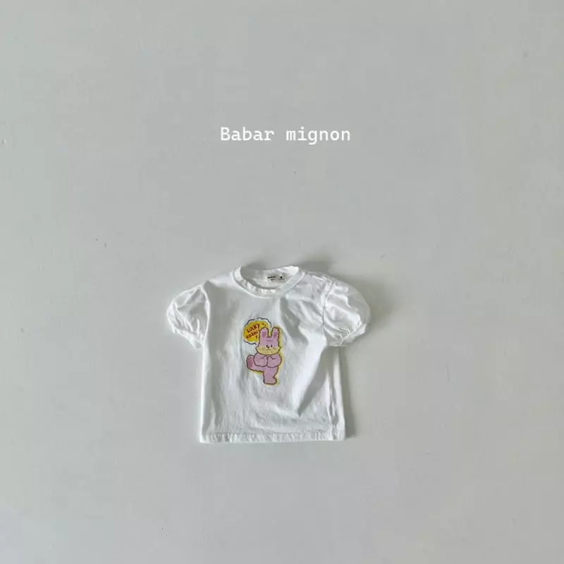 Babar Mignon - Korean Children Fashion - #prettylittlegirls - Luckey Rabbit Tee - 8