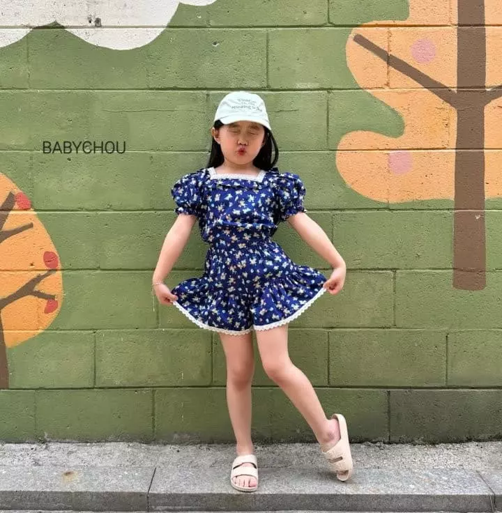 Babychou - Korean Children Fashion - #discoveringself - Evelin Top Bottom Set - 3