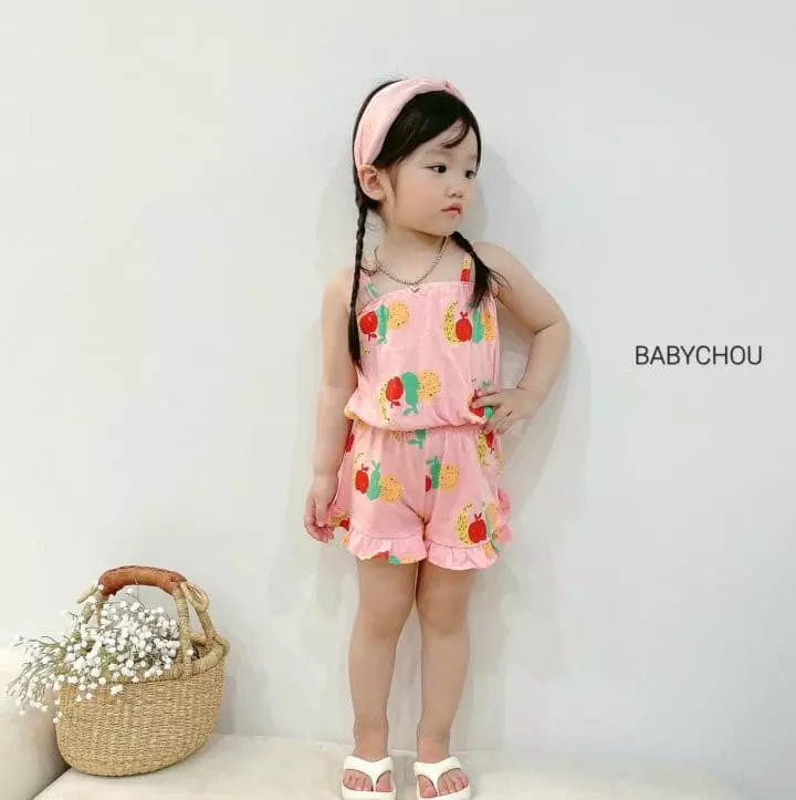 Babychou - Korean Children Fashion - #kidzfashiontrend - Fruit Top Bottom Set - 9