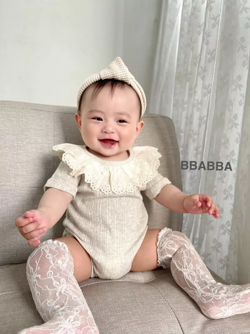 Bbabba - Korean Baby Fashion - #babyclothing - Baby Frill Eyelet Bodysuit - 8