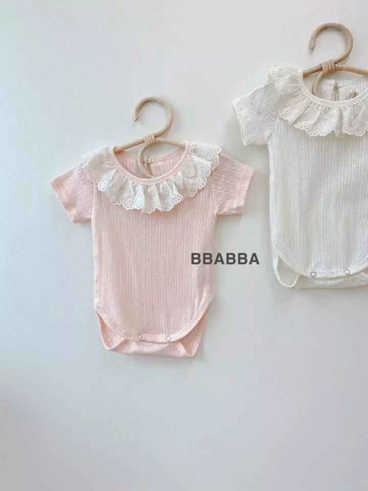 Bbabba - Korean Baby Fashion - #onlinebabyboutique - Baby Frill Eyelet Bodysuit - 3
