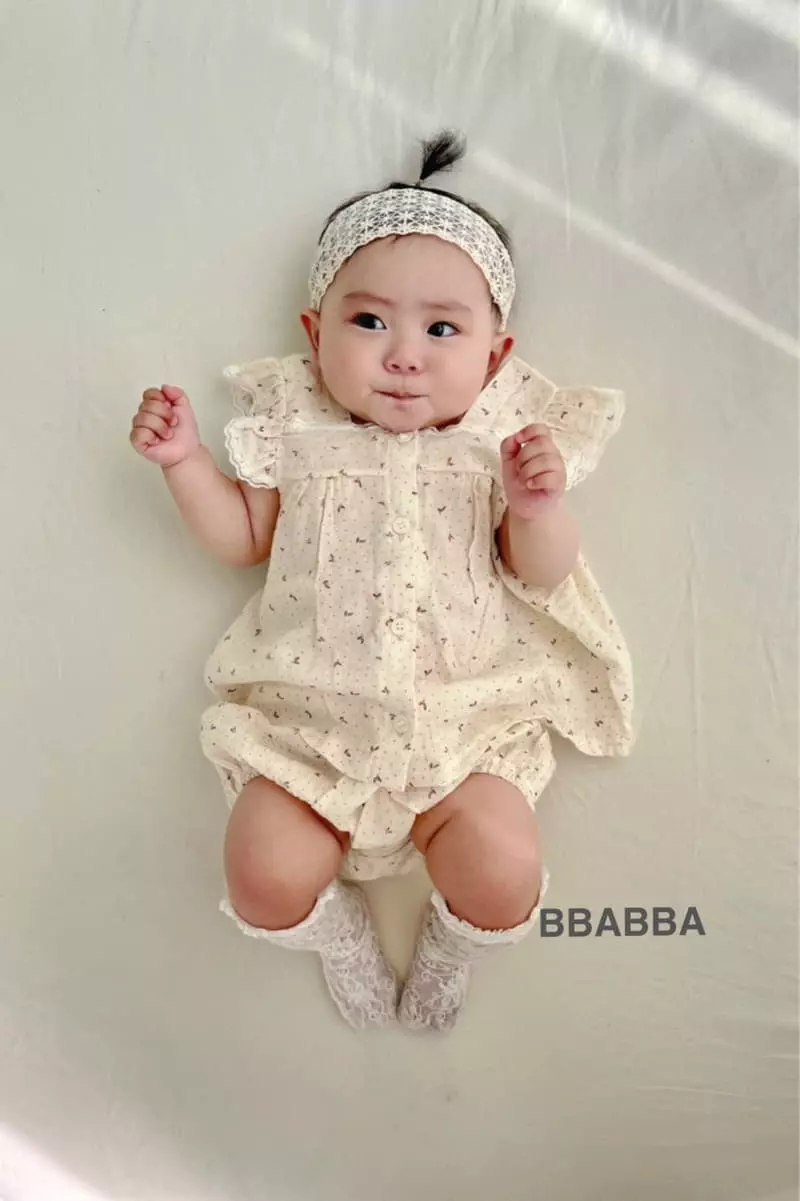 Bbabba - Korean Baby Fashion - #onlinebabyboutique - Baby Romantic Top Bottom Set - 2