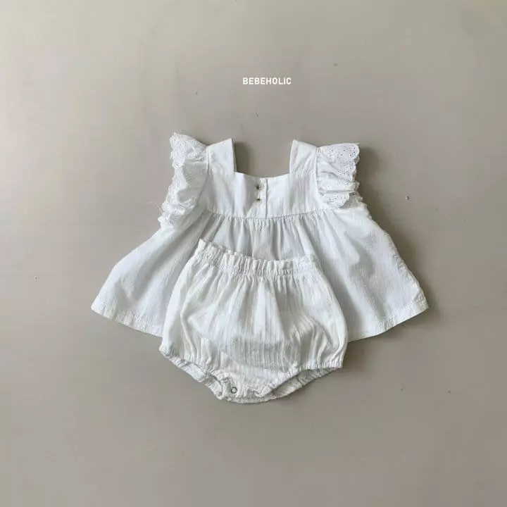 Bebe Holic - Korean Baby Fashion - #babyfever - Ink Top Bottom Set - 11