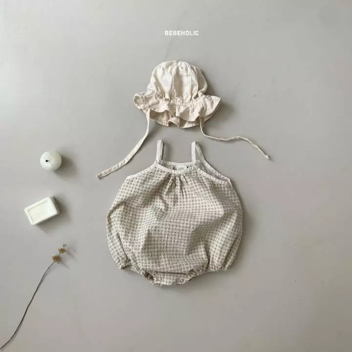 Bebe Holic - Korean Baby Fashion - #babylifestyle - Check Sleeveless Bodysuit - 2