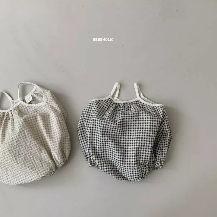 Bebe Holic - Korean Baby Fashion - #onlinebabyboutique - Check Sleeveless Bodysuit - 8
