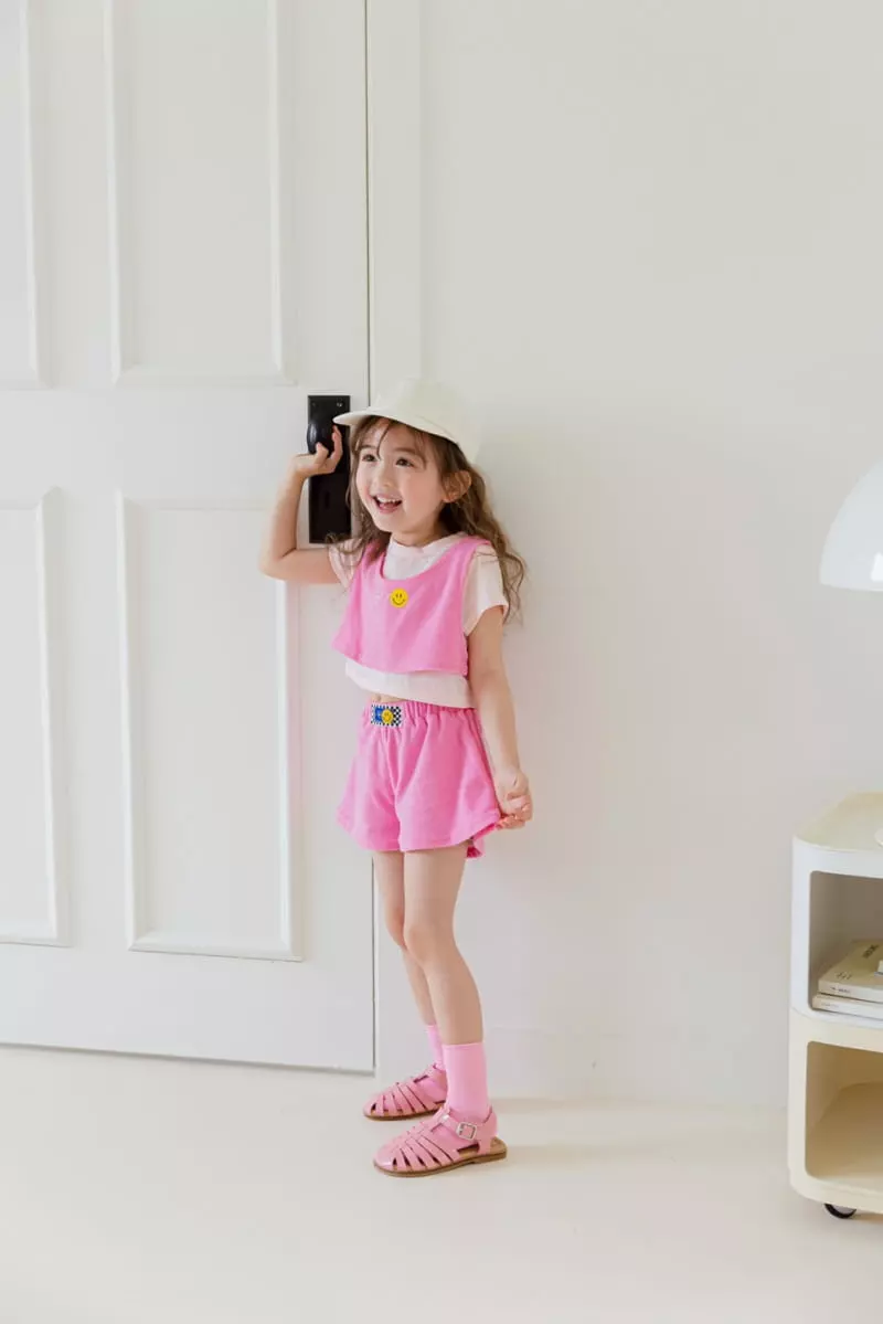 Berry Berry - Korean Children Fashion - #designkidswear - Smile Towel Top Bottom Set - 4