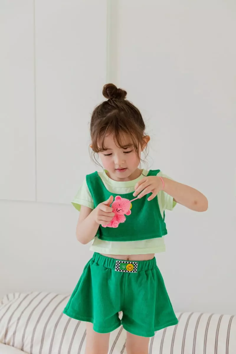 Berry Berry - Korean Children Fashion - #magicofchildhood - Smile Towel Top Bottom Set - 11