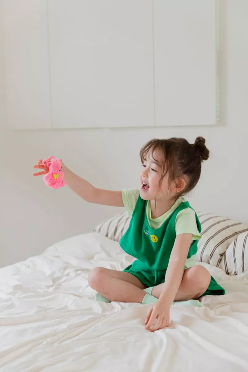 Berry Berry - Korean Children Fashion - #minifashionista - Smile Towel Top Bottom Set - 12