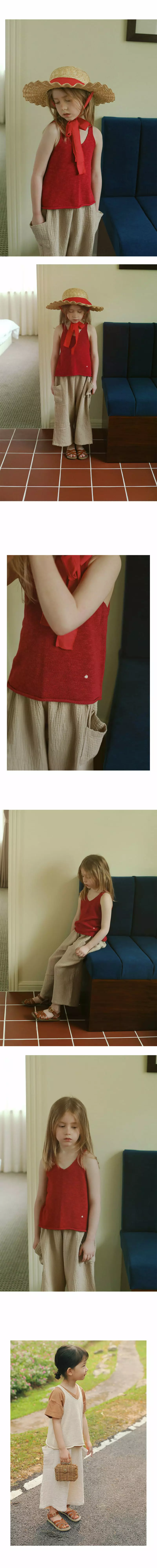 Bien A Bien - Korean Children Fashion - #childofig - Bas Sleeveless Knit - 2