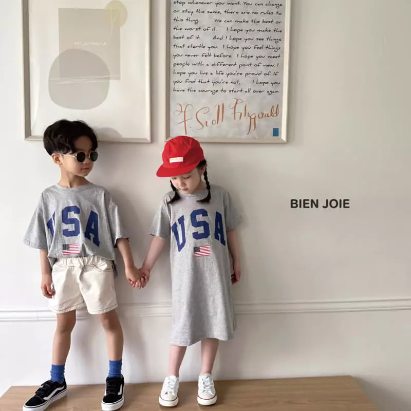 Bien Joie - Korean Children Fashion - #kidsstore - US Tee - 12