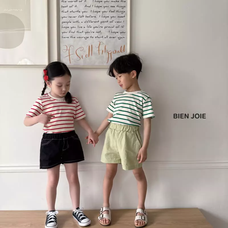 Bien Joie - Korean Children Fashion - #prettylittlegirls - Cookie Stripes Tee - 7