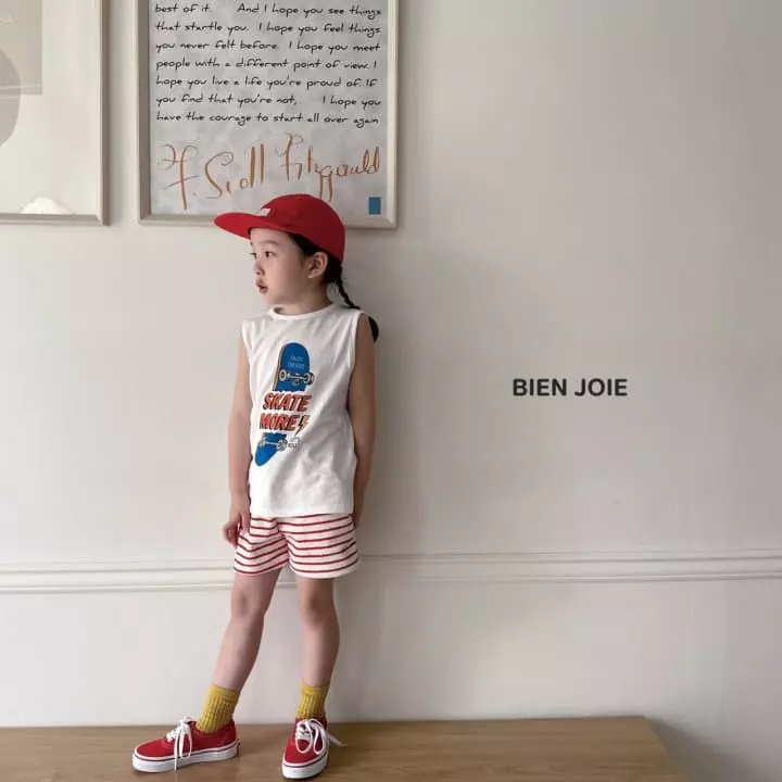 Bien Joie - Korean Children Fashion - #toddlerclothing - Tomi Stripes Shorts - 5