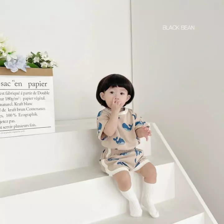 Black Bean - Korean Baby Fashion - #babyboutique - Dolpin Bebe Set - 3