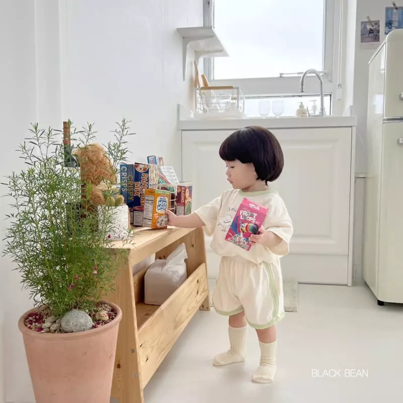 Black Bean - Korean Baby Fashion - #babyfever - Sky Bebe Top Bottom Set - 4