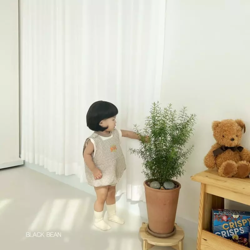 Black Bean - Korean Baby Fashion - #babyoninstagram - Just Bebe Dungarees Top Set - 8