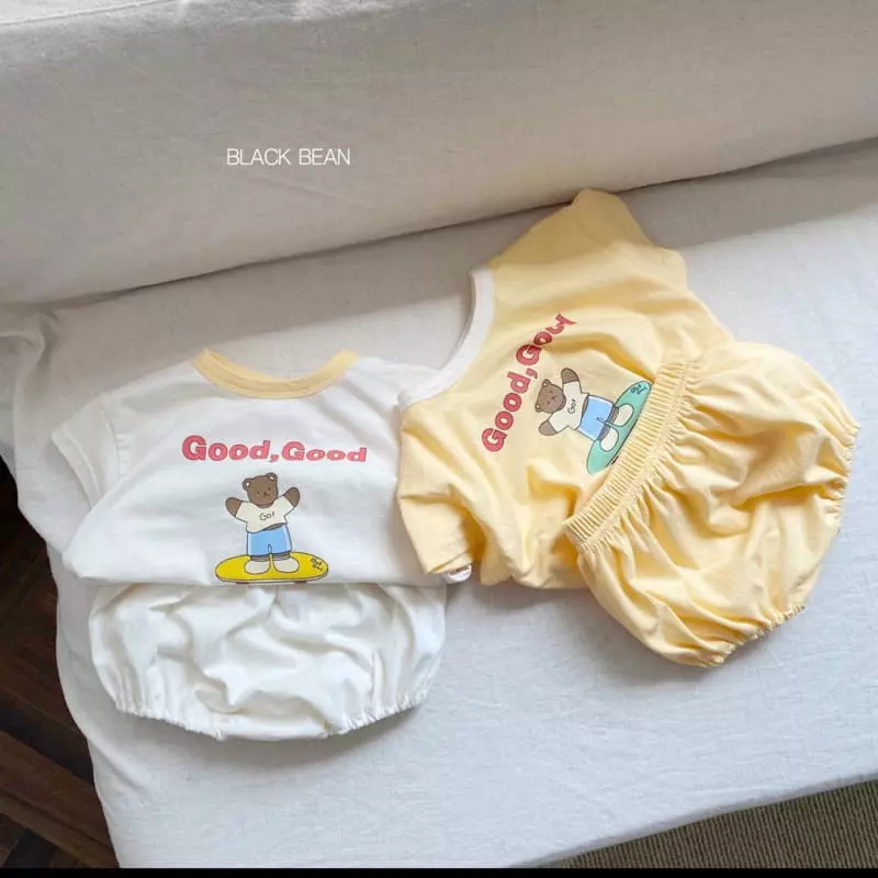 Black Bean - Korean Baby Fashion - #babyootd - Good Day Bebe Top Bottom Set - 6