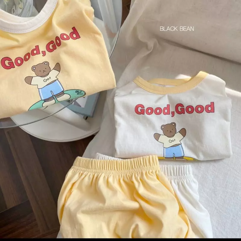 Black Bean - Korean Baby Fashion - #babyoutfit - Good Day Bebe Top Bottom Set - 7