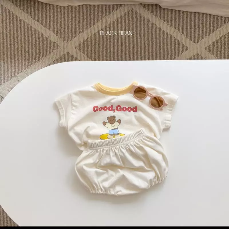Black Bean - Korean Baby Fashion - #babyoutfit - Good Day Bebe Top Bottom Set - 8