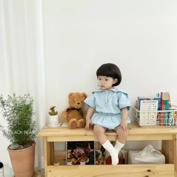 Black Bean - Korean Baby Fashion - #onlinebabyboutique - Play Bebe Top Bottom Set - 5