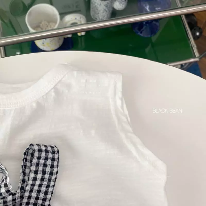 Black Bean - Korean Baby Fashion - #smilingbaby - Carry Bebe Tee Dungarees Set - 10