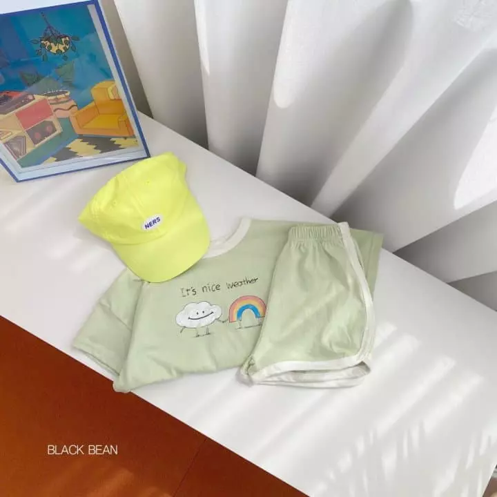 Black Bean - Korean Children Fashion - #childofig - Sky Top Bottom Set - 5