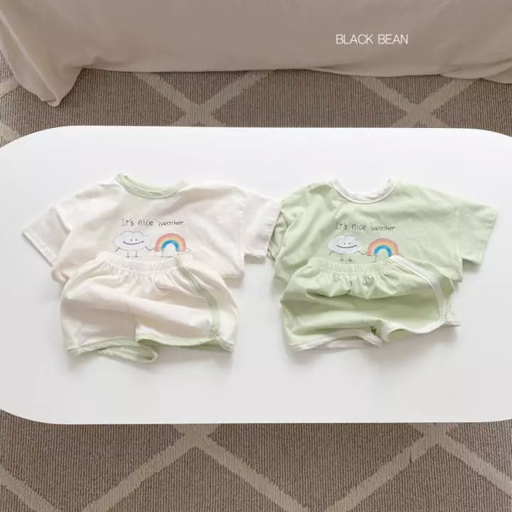 Black Bean - Korean Children Fashion - #prettylittlegirls - Sky Top Bottom Set