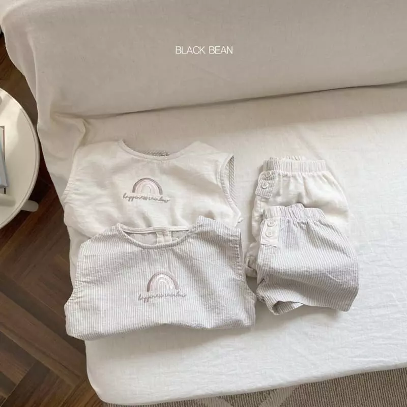Black Bean - Korean Children Fashion - #stylishchildhood - Hans Top Bottom Set - 2
