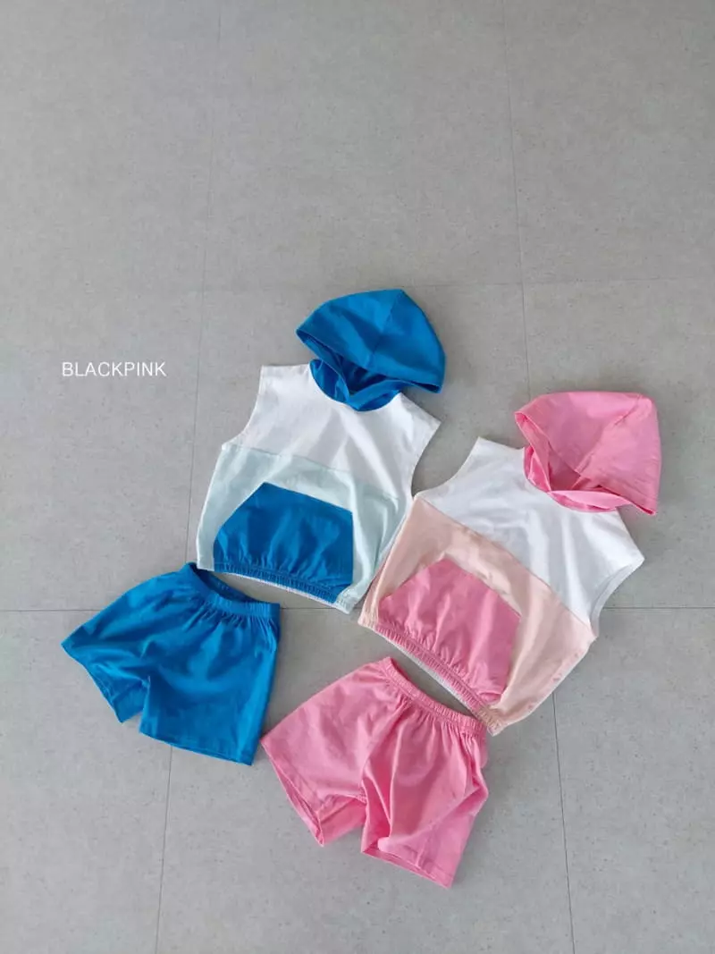 Black Pink - Korean Children Fashion - #Kfashion4kids - Mogan Sleeveless Hoody Top Bottom Set - 11