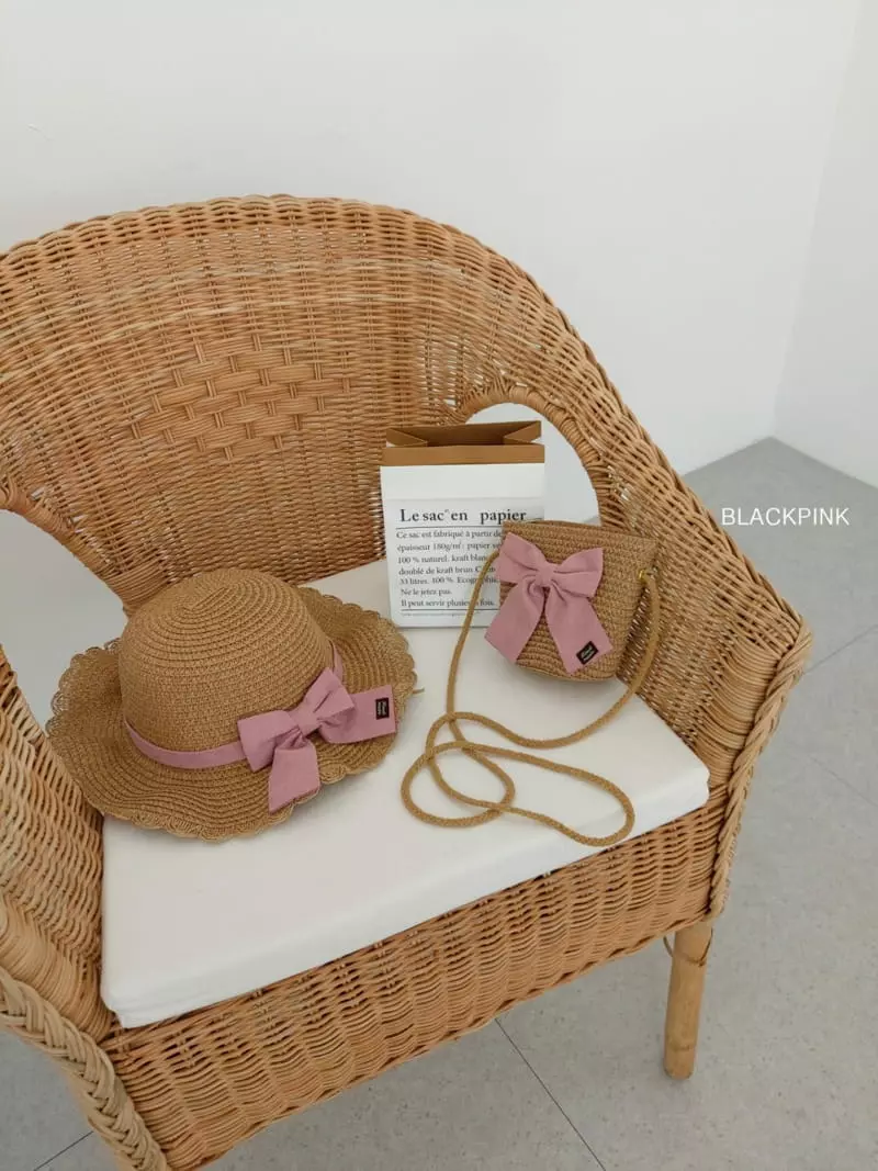 Black Pink - Korean Children Fashion - #Kfashion4kids - Ribbon Hat Bag Set - 8