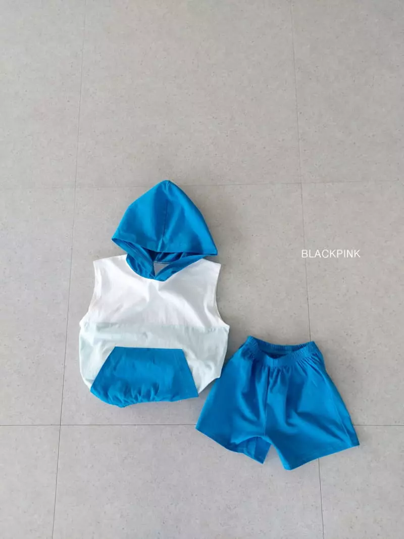 Black Pink - Korean Children Fashion - #childofig - Mogan Sleeveless Hoody Top Bottom Set - 4