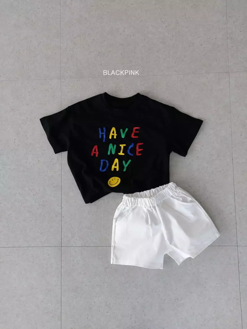 Black Pink - Korean Children Fashion - #childrensboutique - Nice Day Tee - 11