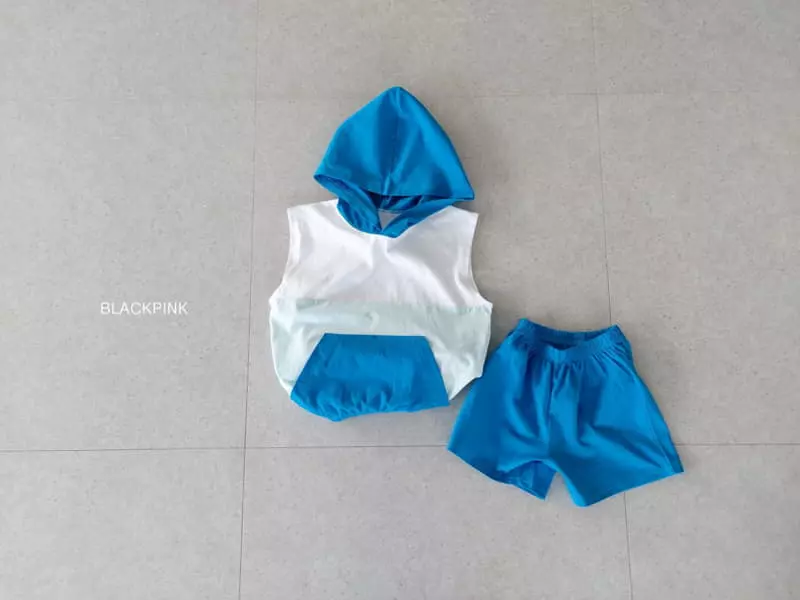 Black Pink - Korean Children Fashion - #designkidswear - Mogan Sleeveless Hoody Top Bottom Set - 5