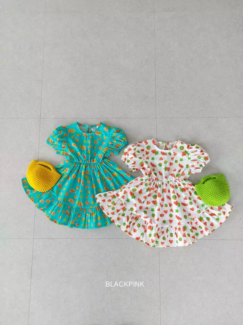Black Pink - Korean Children Fashion - #designkidswear - Water Melon One-piece