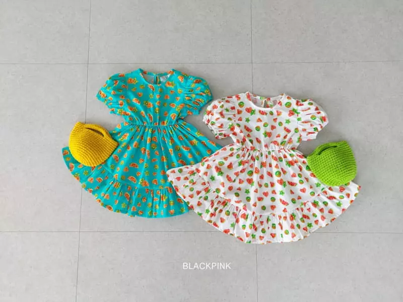 Black Pink - Korean Children Fashion - #discoveringself - Water Melon One-piece - 2