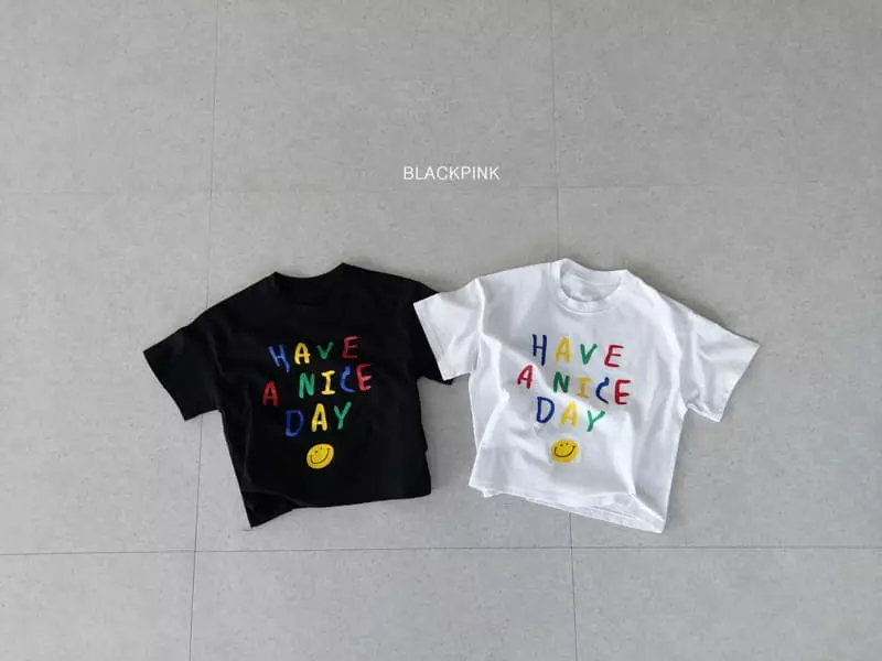 Black Pink - Korean Children Fashion - #kidzfashiontrend - Nice Day Tee
