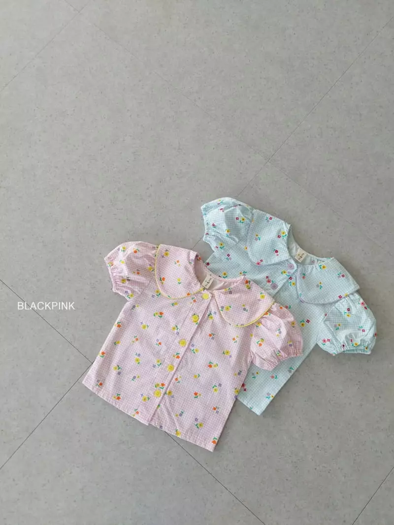 Black Pink - Korean Children Fashion - #kidzfashiontrend - Candy Me Pping Stripes Blouse - 2