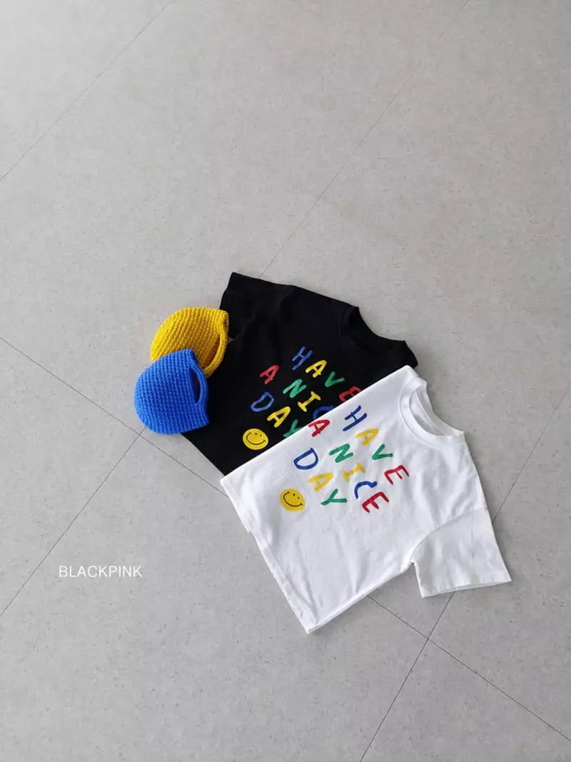 Black Pink - Korean Children Fashion - #minifashionista - Nice Day Tee - 5