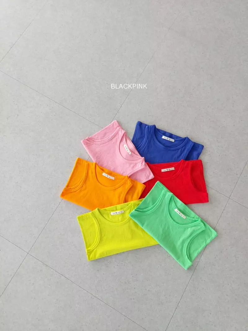 Black Pink - Korean Children Fashion - #minifashionista - Basic Sleeveless - 3