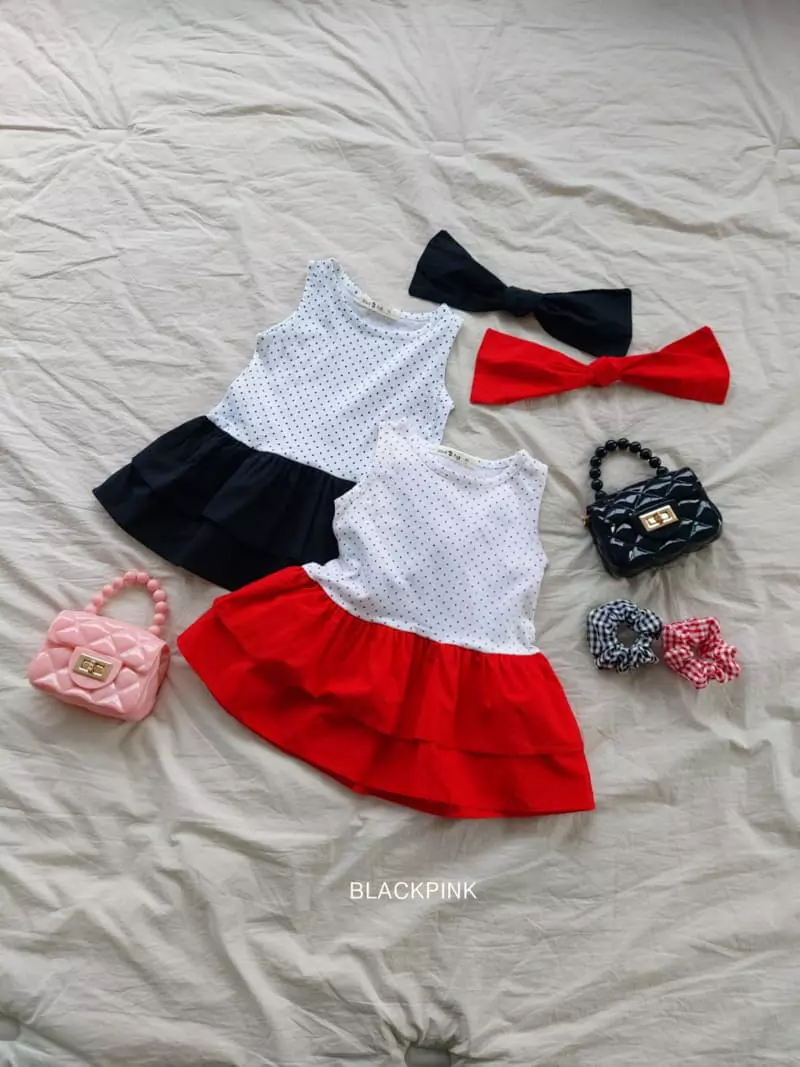 Black Pink - Korean Children Fashion - #prettylittlegirls - Dot Frill One-piece - 12
