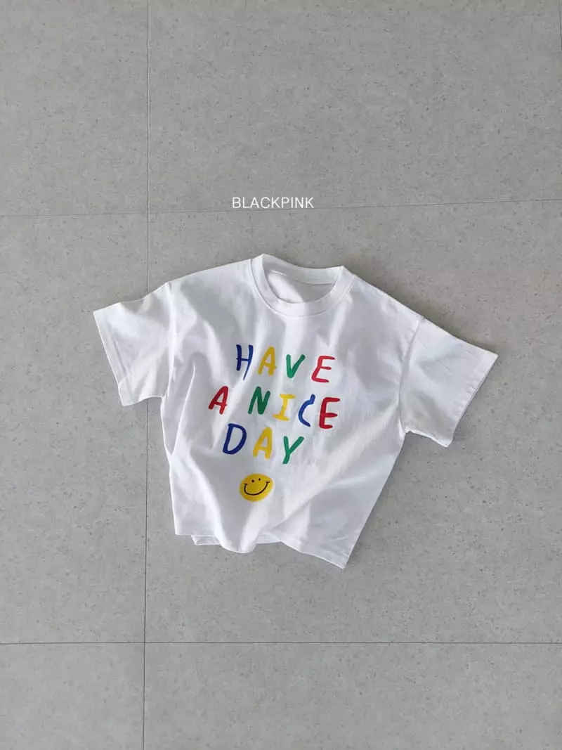 Black Pink - Korean Children Fashion - #prettylittlegirls - Nice Day Tee - 6