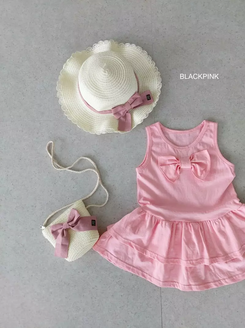 Black Pink - Korean Children Fashion - #prettylittlegirls - Calira Ribbon Ribbon One-piece - 10