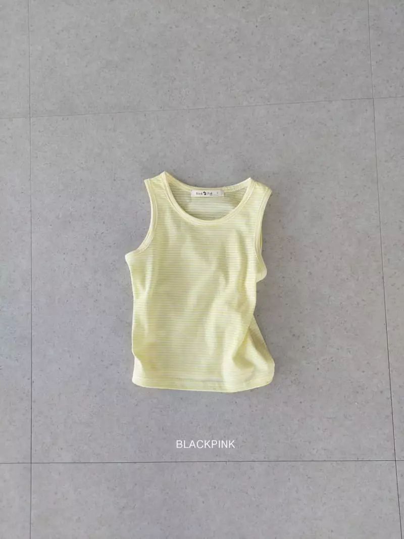 Black Pink - Korean Children Fashion - #todddlerfashion - Stripes Sleeveless - 6