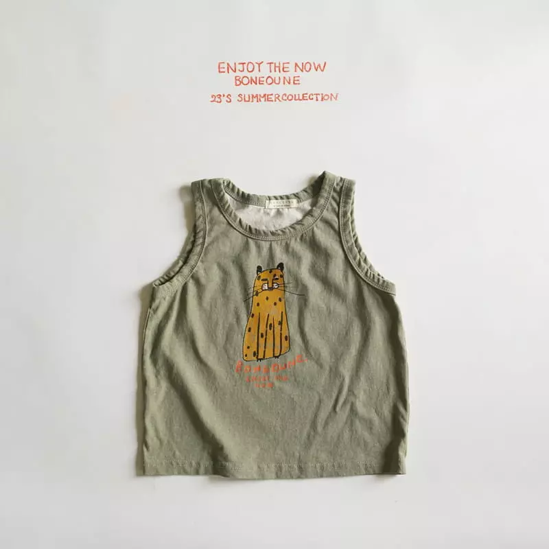 Boneoune - Korean Children Fashion - #Kfashion4kids - Oddugi Cheetah Sleeveless - 3